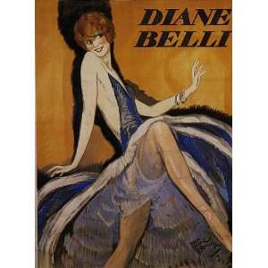  DIANE BELLI CELEBRITY VINTAGE POSTER REPRO