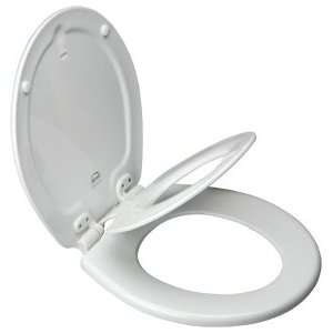 Bemis 583SLOW 000 White Round Toilet Seat with NextStep Built in Potty 