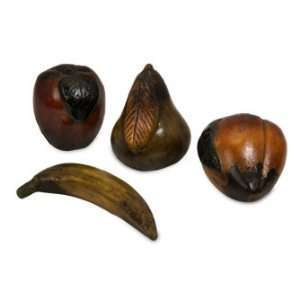  Benito Terracotta Fruit   Set of 4
