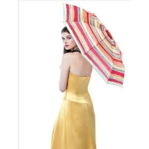   Red Yellow Striped Large Umbrella by Dessy 