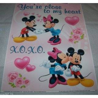 Disney Minnie & Mickey Mouse Love & Hearts Valentines Day Window 