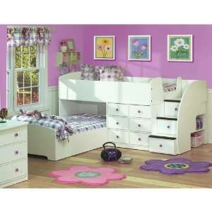  Berg Sierra Captains Bed for Two with Stairs   Brandy 