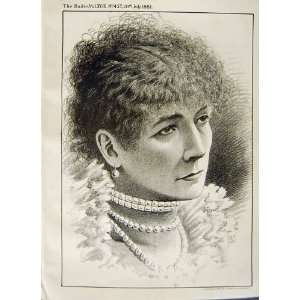  Portrait Sarah Bernhardt Bailie 1881 Glasgow Conscience 