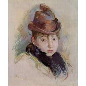   Woman in a Hat Henriette Patte, by Morisot Berthe