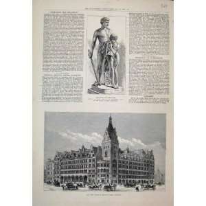   1883 Shielding The Helpless Satute Hotel Glasgow Print