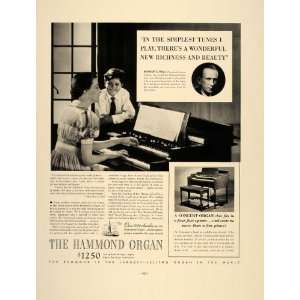  1937 Ad Hammond Concert Organ Beverley S. Hill Musician 