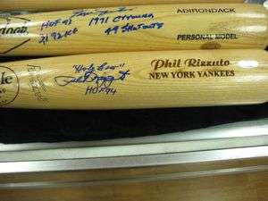 RIK) HOLY COW PHIL RIZZUTO Autograph Bat Steiner COA *NY Yankees 