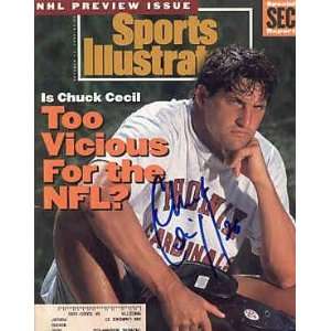  Chuck Cecil autographed Sports Illustrated Magazine 