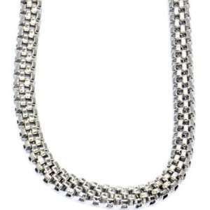  16 Inch Silver Toned 5mm Form Flat Chain Necklace Jewelry