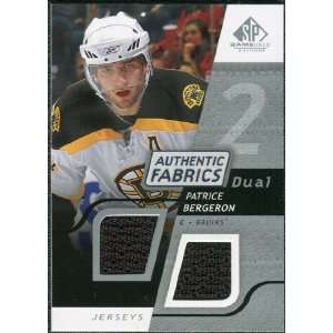   Dual Authentic Fabrics #AFBG Patrice Bergeron Sports Collectibles