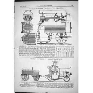 BLAKE COILERS PORTABLE ENGINES INDIAN GOVERNMENT STEAM CARRIAGE 1879 