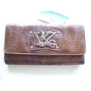   Van Zeeland Oak (Brown) Crocn Roll Clutch Wallet 