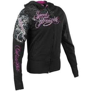 Speed and Strength Womens Cat Outa Hell Armored Hoody   Medium/Black