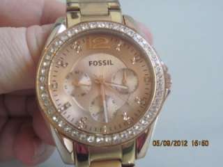   2811 Womens Riley Rose Goldtone Plated Stainless Steel Crystal Watch