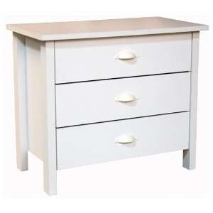  3 Drawer Beadboard Chest Nouvelle in White