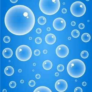  Blue Bubbles Round Stickers Arts, Crafts & Sewing