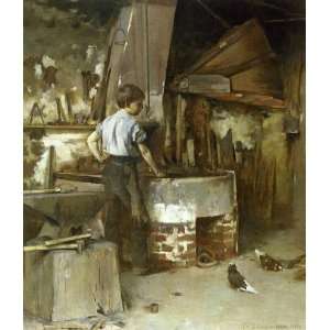 FRAMED oil paintings   Theodore Robinson   24 x 28 inches   The Forge 