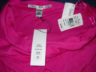 NWT Diane Von Furstenberg Pink Banner Tunic Top S  