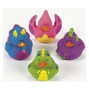    Set of 12 ~ Rubber Ducky Dinosaur Party Favors Toys & Games