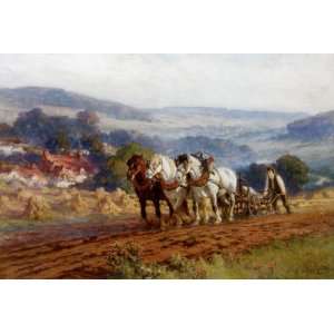   Arthur Bridgman   32 x 22 inches   Plowing the Field