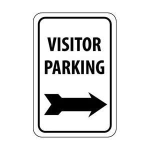 TM8J   Visitor Parking (With Right Arrow), 18 X 12, .080 