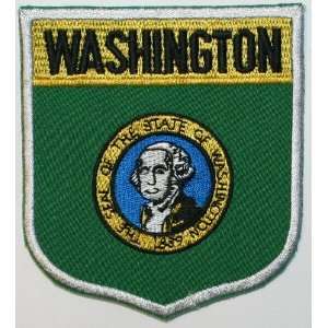  State Of Washington Shield Flag Embroidered Applique Patch 