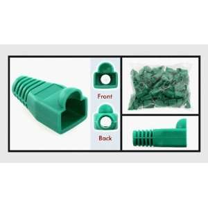  CAT 5e Green RJ45 Snagless Boots with Strain Relief, Bag 