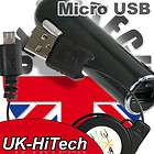 CAR CHARGER+RETRAC​TABLE USB CABLE FOR HTC DESIRE Z HD S NEW