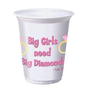 Bachelorette Party Plastic Beverage Cups   Big Diamonds 