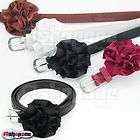 New Slender Belt Satin Rose Flower Buckle Waistband Sweet 4 Colors