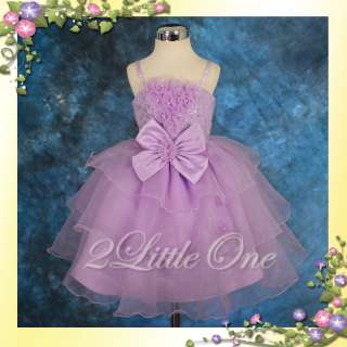 Purple Wedding Flower Girl Pageant Party Dress Sz 5 6  