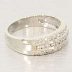   Sparkling 14K White Gold Diamond Wedding Anniversary Vintage Ring