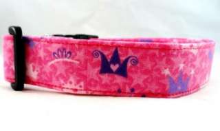 Awesome Pink Queen Princess Crown Star Dog Collar  