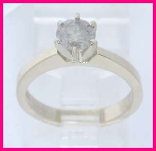 14kwg Round Diamond Solitaire Engagement Ring .80ct  
