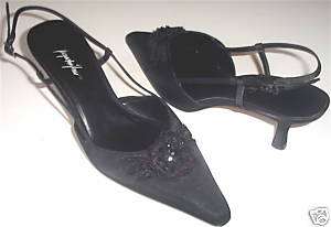 JACQUELINE FERRAR Black Dress Sandals Shoes Size 7.5 M  