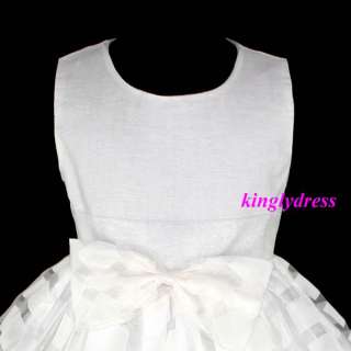 NEW Flower Girl Wedding Party Pageant Bridesmaid Princess Dress Ivory 