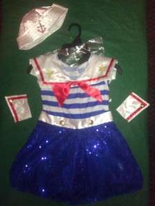 Girl pageant, OOC, RWB, OOAK Sparkly costume Wear Outfit sz.4t SAILOR 