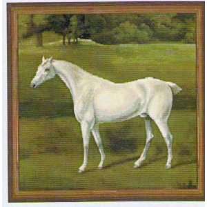   , French, Elegant & Fine   (Animal & Wildlife)   Horse White 9242