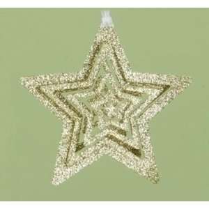  4.5 Whimsical Gold Glitter Swirled Star Christmas 