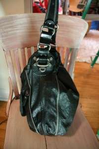 JUICY COUTURE Soft Black Leather XL bag tote RTL $398  