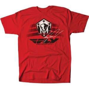  Fly Racing Youth Trey Canard T Shirt   Youth Large/Red 