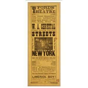  Historic Theater Poster (M), Streets of New York thrilling 