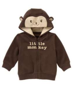GYMBOREE Mischievous Monkey Romper Coat Shirt Overalls  