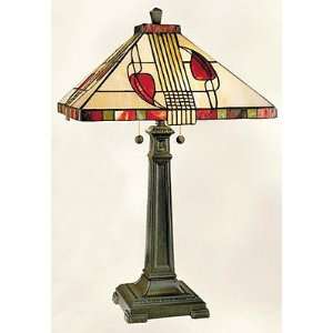  Henderson Style Table Lamp with Leaf Design