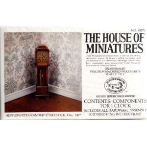  House of Miniatures Hepplewhite Grandmother Clock  Circa 
