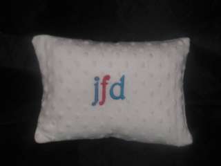 Personalized Minky Baby Toddler Minky Pillow 10 Colors  