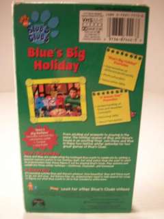 This is a Blues Clues Blues Big Holiday Childrens VHS Tape.