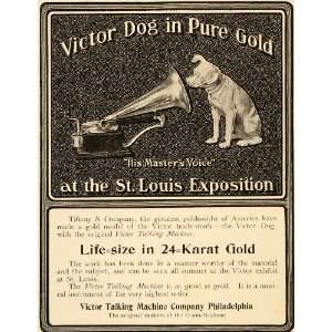 1904 Ad Victor Talking Machine Model His Masters Voice Nipper 