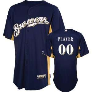  Milwaukee Brewers Jersey Any Player Authentic Navy On 