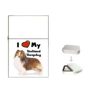  I Love My Shetland Sheepdog Sheltie Flip Top Lighter 